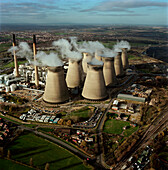UK, North Yorkshire, Luftaufnahme des Kraftwerks Drax
