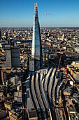 UK, London, Luftaufnahme des Shard-Gebäudes