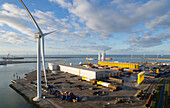 Onshore wind turbines and factory for offshore wind turbines