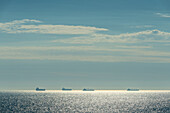 Industrial ships on North Sea