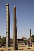 Stehende Stele, Stele-Feld; Axum, Tigray-Region, Äthiopien