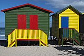Victorian Bathing Houses, False Bay; Muizenberg, Cape Town, South Africa