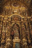 An Ornate Baroque Altar To Saint Ursula In The Church Of San Francisco; Salvador, Bahia, Brazil