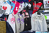 Clothing From London Displayed For Sale; London, England