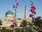 Islam Khoja Minaret (Right) And Dome Of Pakhlavan Mahmoud Mausoleum (Left), Ichan Kala Old City; Khiva, Uzbekistan