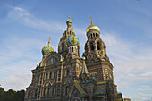 Kirche Unseres Erlösers auf vergossenem Blut, erbaut an der Stelle, an der Zar Alexander Ii. ermordet wurde; St. Petersburg, Russland.
