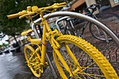 Gelbes Fahrrad, Symbol der Tour De France; Sheffield, England