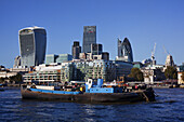 Buildings Of The City Of London, The Financial District, With The River Thames; London, England