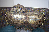 Gold-Inlaid Steel Dervish Begging Bowl (Kash-Kul), Shrine Of Nematullah Vali Kermani; Mahan, Iran