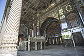 Die marmorne Thronveranda (Iwan-E Takht-E Marmar), Golestan-Palast; Teheran, Iran.