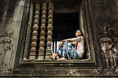 Der beeindruckendste Tempel von Angkor, erbaut von König Suryavarman Ii im 12. Jahrhundert, gewidmet Vishnu; Siem Reap, Kambodscha