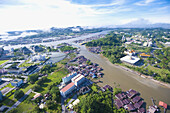 Aerial View Of Bandar Seri Begawan, The Capital Of Brunei; Bandar Seri Begawan, Brunei