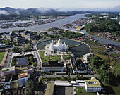 Aerial View Of Bandar Seri Begawan; Bandar Seri Begawan, Brunei