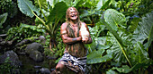 Pa, ein bekannter Geschichtenerzähler und Reiseleiter auf den Cookinseln; Rarotonga, Cookinseln