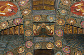 Detail Of Frescoed Interior By Mary Seton Watts, Watts Chapel; Compton, Surrey, England