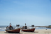 Fishing Boats On The Beach; Cabo Polonio, Uruguay
