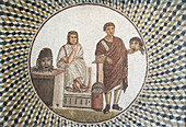 Römisches Mosaik mit Schauspielern, Archäologisches Museum; Sousse, Tunesien