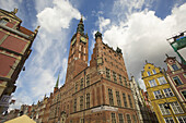 Uhrenturm des Danziger Rathauses an der Langen Marktstraße, Altstadt; Danzig, Polen.
