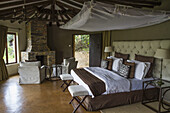 Schlafzimmer in der Emakoko Lodge, Uhuru Gardens; Nairobi, Kenia.