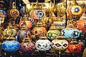 Ottoman glass lanterns for sale at the Egyptian Bazaar; Istanbul, Turkey