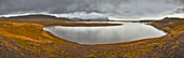 Alftafjordur, a tranquil fjord reflecting clouds, near Stykkisholmur on the Snaefellsnes peninsula, Iceland; Iceland