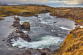 Fluss Grimsa bei Fossatun, in der Nähe von Borgarnes, Island; Island