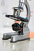 Microscope in chemistry classroom