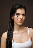 Portrait of a woman with wet hair