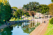 Canopo, Statuen von Karyatiden, Hadrians Villa, UNESCO-Weltkulturerbe, Tivoli, Provinz Rom, Latium (Lazio), Italien, Europa