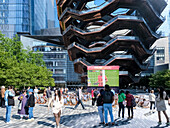 Architektonisches Detail von The Vessel, einem 16-stöckigen Gebäude und einer Besucherattraktion, das als Schlüsselelement des Hudson Yards Sanierungsprojekts errichtet wurde, Manhattan, New York City, Vereinigte Staaten von Amerika, Nordamerika