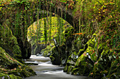 Penmachno Roman Bridge, Snowdonia, Wales, Vereinigtes Königreich, Europa