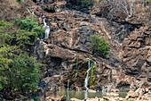 Trockene Binga-Wasserfälle, Kwanza Sul, Angola, Afrika