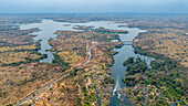 River barrage of the Cuanza river, Cuanza Sul province, Angola, Africa