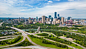 Skyline von Edmonton, Alberta, Kanada, Nordamerika