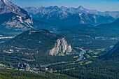 Mountain view from Sulphur Mountain top, Banff National Park, UNESCO World Heritage Site, Alberta, Rocky Mountains, Canada, North America