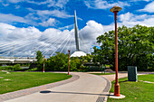 Esplanade Riel Footbridge, Peace Park, Winnipeg, Manitoba, Kanada, Nordamerika