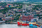 The town of St. John's from Signal Hill National Historic Site, St. John's, Newfoundland, Canada, North America