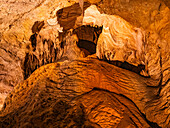 Floe stone in the main cave at Carlsbad Caverns National Park, UNESCO World Heritage Site, located in the Guadalupe Mountains, New Mexico, United States of America, North America