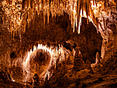Inside the Big Room at Carlsbad Caverns National Park, UNESCO World Heritage Site, located in the Guadalupe Mountains, New Mexico, United States of America, North America