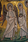 Mosaic of angels, Euphrasian Basilica, dating from the 6th century, UNESCO World Heritage Site, Porec, Croatia, Europe
