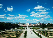 Gärten des Schlosses Belvedere, UNESCO-Weltkulturerbe, Wien, Österreich, Europa