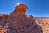 The east rocks of the New Wave along the Beehive Trail in the Glen Canyon Recreation Area near Page, Arizona, United States of America, North America