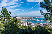 View from Bellver Castle over Palma, Mallorca, Balearic islands, Spain, Mediterranean, Europe