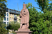 Statue von Karl dem Großen, Frankfurt am Main, Hessen, Deutschland, Europa