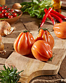 beefsteak tomato, Solanum lycopersicum Coeur de Boeuf