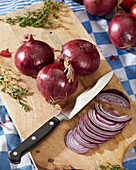 Red onions, Allium cepa