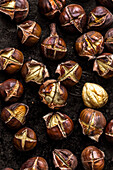 Still life of roasted Chestnuts