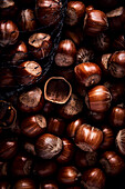 Hazelnuts Close Up in their shells