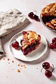 Cherry pie with lattice crust