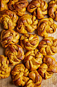 Homemade Pumpkin Cinnamon Knots pastry